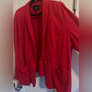 Eloquii Hot Pink Cotton Blazer